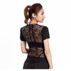 Lace Back Breathable Sports T-Shirt