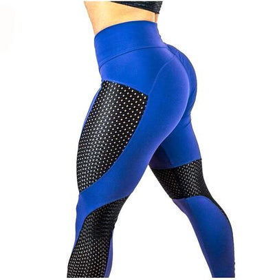 Blue Spandex Workout Leggings