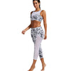 Running Padded Bra & Mesh Panel Sheer Leggings Set