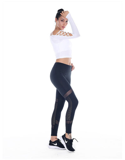 Laced Arm Yoga Crop Top