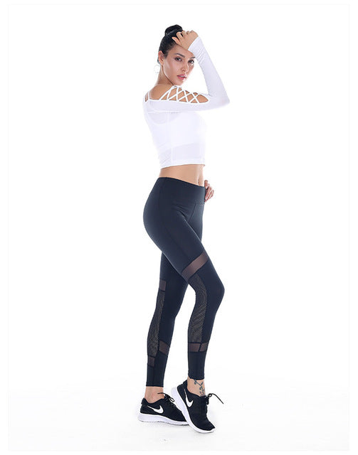 Laced Arm Yoga Crop Top