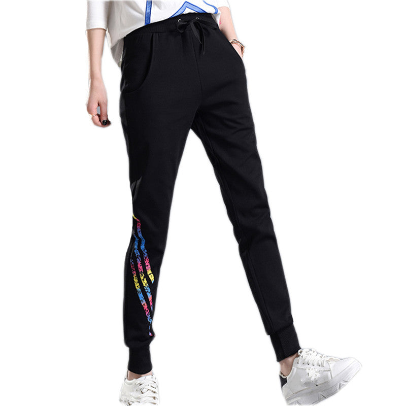 Colorful Striped Loose Jogging Pants