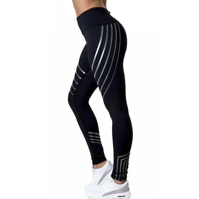 Laser Striped Workout Leggings