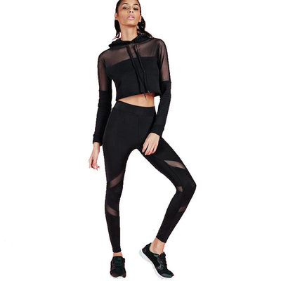 Mesh Style Tight Suit Gym Clothing