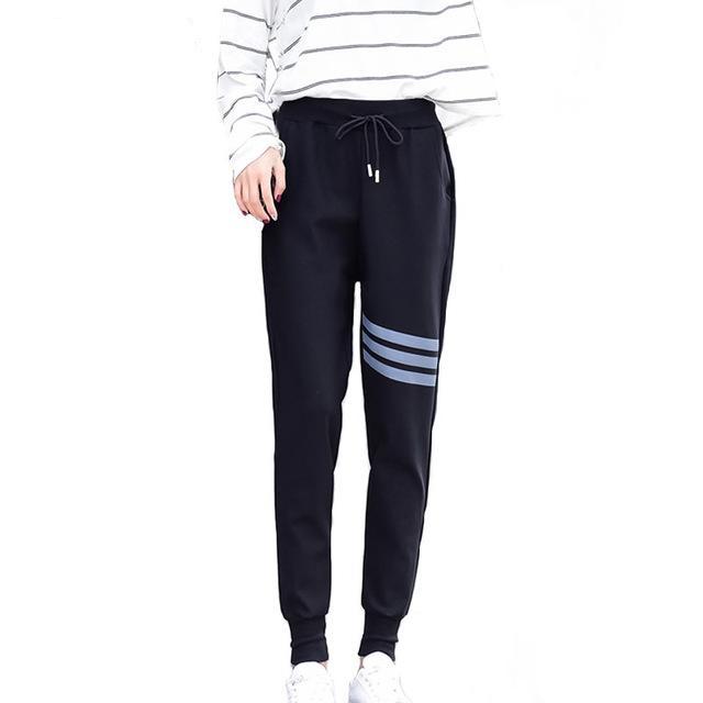 Loose Fit Striped Sports Pants